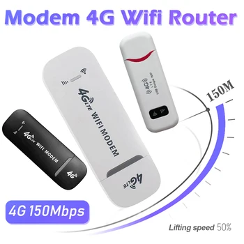 4G WiFi Маршрутизатор Беспроводной USB-ключ 150 Мбит/с, Модемная палочка, Карманная точка доступа, ключ, 4G SIM-карта, Модемная палочка, WiFi адаптер, Домашний офис
