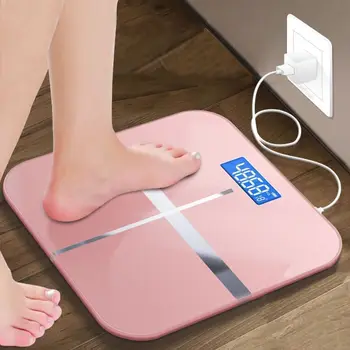 Умные электронные весы ZK20 USB, Умные весы для здоровья, однотонные бытовые точные показатели измерения веса