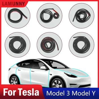 Аксессуары для Tesla Model Y 3, резиновый уплотнитель, уплотнитель для защиты от атмосферных воздействий, звукоизоляция, уплотнение для Tesla Model Y Model 3