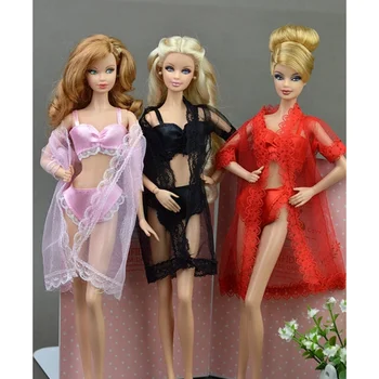 Красные, черные, розовые праздничные рождественские подарки для кукол для девочек, кружевная пижама, бикини, брюки, одежда для куклы BB 1: 6 BBI00670