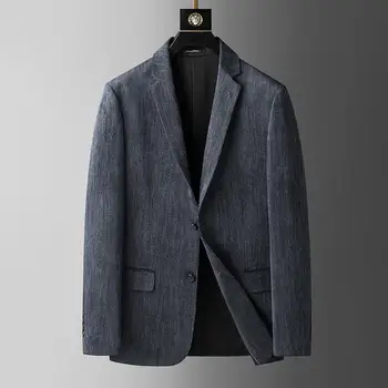 5503-2023 мужская корейская версия модной куртки single west на весну, приталенный красивый маленький костюм в британском стиле