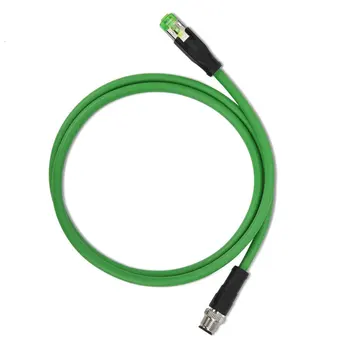 Сетевой кабель RJ45-M12, адаптер Ethernet, Датчик, Латунный Нейлоновый провод