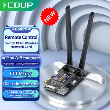 EDUP Smart Switch Адаптер Дистанционного Управления PCIe WiFi Карта 600/3000 Мбит/с Переключатель смарт-сетевой Карты Blue-tooth Переключатель Сброса компьютера