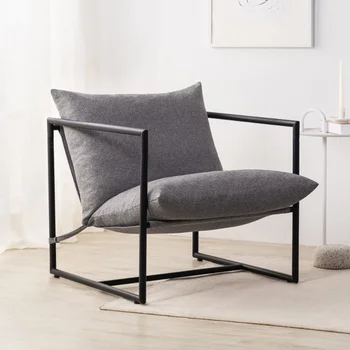 Стул Zinus Aidan с металлическим каркасом, светло-серый роскошный современный диван cama