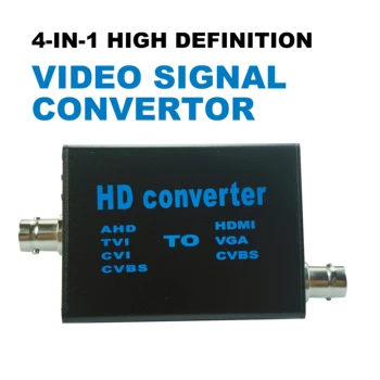 Видео Конвертер аналогового сигнала TVI AHD CVI в HDMI/VGA/CVBS цифровой 4 в 1 ТВ Full HD 1080p для мониторинга безопасности NTSC/PAL