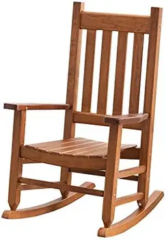 Детское деревянное кресло-качалка KD-23W для веранды-качалка для детей в помещении/на открытом воздухе на возраст от 6 до 10 лет (белый)