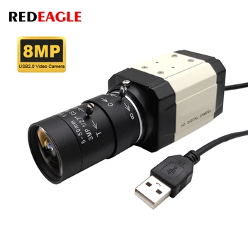REDEAGLE 8MP CCD IMX179 MJPEG USB Веб-камера ПК Видео Камера Безопасности Мини Коробка HD 2,8-12 мм/5-50 мм Зум-объектив с переменным фокусным расстоянием