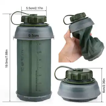 750 мл Складная бутылка для воды из ТПУ Прочный Легкий чайник для Кемпинга, Альпинизма, Пешего туризма, Скалолазания