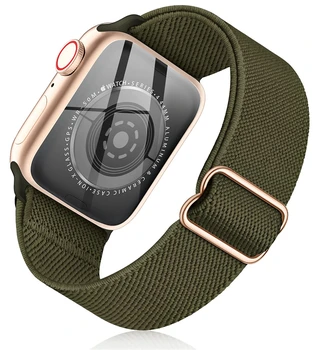 плетеный ремешок solo loop Для Apple Watch band 44 мм 40 мм 45 мм 41 мм 49 мм 38 мм 42 мм 44 мм Эластичный браслет iwatch 7 se 4 5 6 8 ultra