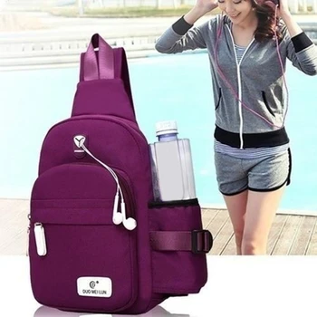 Мужская Женская нейлоновая сумка-слинг, рюкзак, портативная USB-зарядка, сумка через плечо, сумка для Ежедневных Путешествий, нагрудный пакет