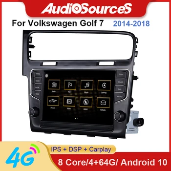 Интеллектуальная система питания Автомобильная GPS навигация Автомобильное радио Мультимедийный видеоплеер Стерео 9 дюймов Android 10 для VW Golf 7 2014-2018