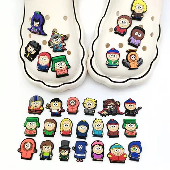 30 шт./компл., подвески для обуви с персонажами аниме, милые мультяшные аксессуары для обуви из ПВХ, декоративные подвески с крокодилами, пряжка, подарок jibz для детей