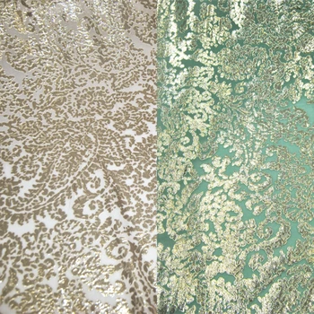 Ткань Ahimsa Mulberry из органического шелка с люрексом Золотисто-зеленого цвета Металлик для украшения рубашечной ткани