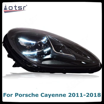 Автомобильный светодиодный головной фонарь в сборе для Porsche Cayenne 2011-2018 Дневные ходовые огни, фары дальнего света, фары ближнего света