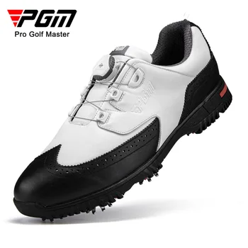 Мужская обувь для гольфа PGM, спортивная обувь со съемными шипами, нескользящие мужские водонепроницаемые удобные кроссовки XZ240