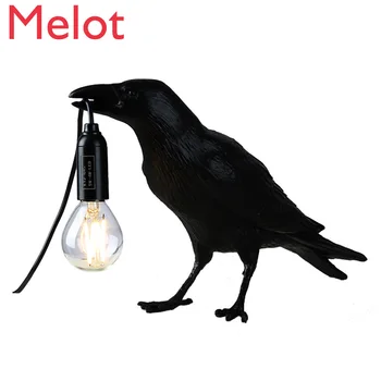 Настенный светильник, креативное украшение Гостиной, Спальни, Дизайнерское Животное, Черная Благоприятная лампа для Птиц