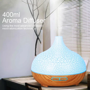 400 мл Ароматерапевтический диффузор Увлажнитель воздуха Xiomi с Дистанционным Управлением Ароматический диффузор для Эфирного масла Ультразвуковой Туманообразователь