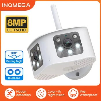 INQMEGA HD 8MP WIFI Камера PTZ Двойная аудио Камера Безопасности Наружная Автоматическая Отслеживающая Водонепроницаемая Камера Безопасности 4K для Двора