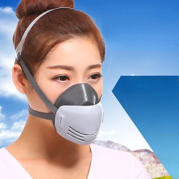 Сменные промышленные Пылезащитные маски с 3 фильтрами, отполированные краской, Противообрастающие маски, защитные резиновые пылезащитные маски для строительных работ