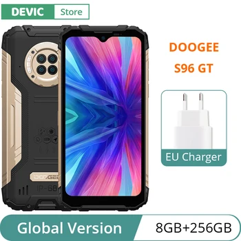 Глобальная версия DOOGEE S96 GT Helio G95 Восьмиядерный 8 ГБ + 256 Гб Прочный Телефон 6350 мАч Большая Батарея Сотовый Телефон 48 Мп Камера Смартфон