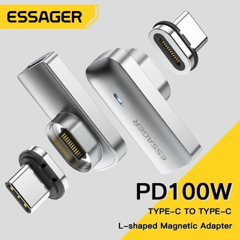 Essager PD 100 Вт Магнитный USB C OTG Адаптер Быстрой Зарядки Type C Магнитный Разъем 20 Гбит/С Синхронизация данных 4K @ 60 Гц Для Ноутбука Macbook