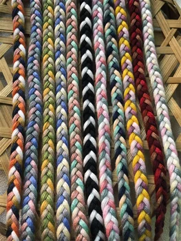 Пятинитевая многоцветная тканая идентификационная веревка для браслета, Веревка с кисточками, Аксессуары для одежды, Пояс с завязками для занавесок, 8 мм x 500 см