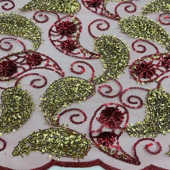 Вышивка Французское тюлевое кружево Высококачественная Нигерийская кружевная ткань 5 ярдов для женской вечеринки TS2130
