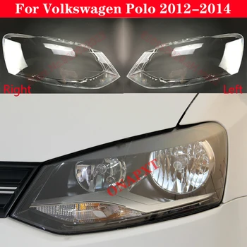Авто Для Volkswagen VW polo 2012-2014 Передняя фара Стеклянная фара Прозрачный абажур Корпус лампы Крышка объектива