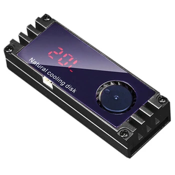 M2 SSD Радиатор Кулер Температура OLED Цифровой Дисплей M.2 2280 NVME SSD Твердотельный Радиатор жесткого диска Тепло Черный