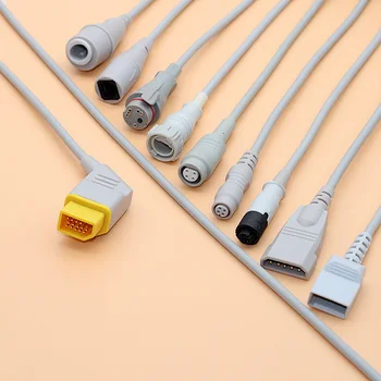 Совместимый 14-контактный кабель-адаптер магистрального датчика Nihon Kohden Argon/Medex/HP/Edward/BD/Abbott/PVB/Utah IBP для датчика давления.