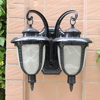 Креативный Средиземноморский водонепроницаемый уличный настенный светильник с двойной головкой, Ретро садовый светильник, уличный коридор, Балкон, коридорный настенный светильник