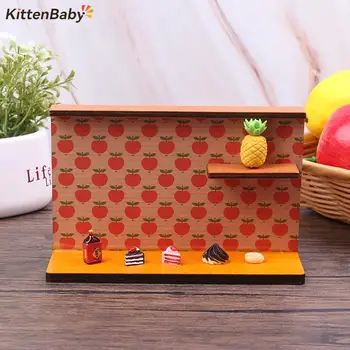Миниатюрный деревянный Яблочный фон, декоративная рамка, модель игрушки, Миниатюрный реквизит для сцены, подарки, кукольный домик, игрушка 