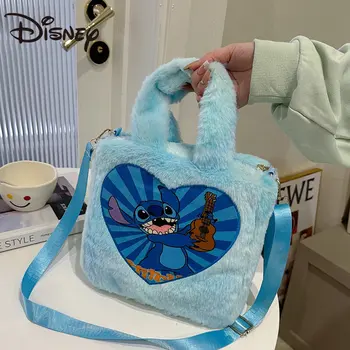 Весенняя новинка Disney 2023, сумка с Клубничным медведем, Плюшевая сумка для девочек, сумка-мессенджер, Большая емкость, сумка-портмоне для женщин