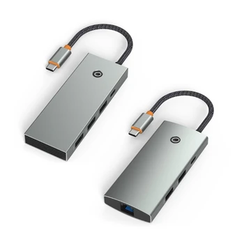 USB-адаптер, совместимый с TypeC Hub и 4KHDMI, док-станция 6 в 1 для ноутбука Book Air, порт зарядки PD100W Rj45