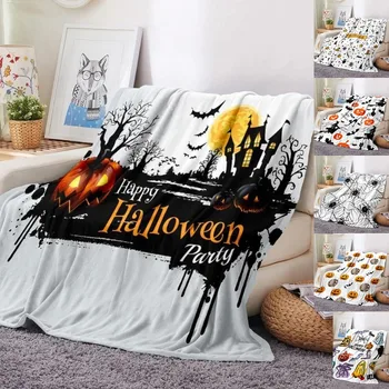 Современное Фланелевое одеяло На Хэллоуин с 3D Принтом 