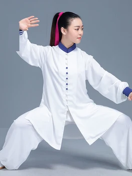 Льняная Смесь Кунг-фу Тай-Чи Одежда Для Боевых искусств Тайцзицюань Ушу Униформа Удобная Дышащая 2022 Новый Стиль Белый