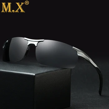 2021 АлюминиевоМагниевые Мужские Солнцезащитные очки Поляризованные Спортивные Очки Ночного видения Для вождения Солнцезащитные Очки Для Рыбалки UV400 Солнцезащитные Очки Без Оправы