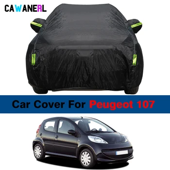 Полное покрытие автомобиля, наружный солнцезащитный козырек от ультрафиолета, защита от дождя, Снега, пыли, тумана, Авточехол, водонепроницаемый для Peugeot 107