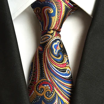 Модный мужской жаккардовый шелковый галстук с цветочным узором Пейсли и кешью