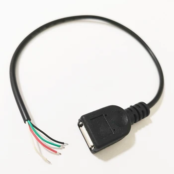 NCHTEK USB 2.0 розетка 4-контактный кабель для передачи данных, пайка около 30 см/Бесплатная доставка/25 шт.