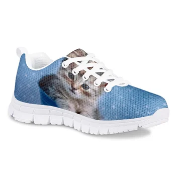 Индивидуальное животное Кошка Собака Спортивная обувь с 3D печатью Детская Легкая Повседневная обувь Кроссовки для бега с ремешком Four Seasons