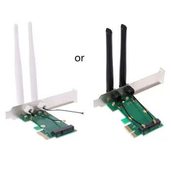 2 Антенны, Внешний ПК, Беспроводная сетевая карта, WiFi Mini PCI-E Express, адаптер PCI-E