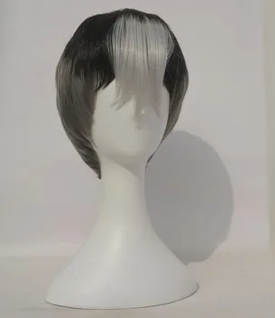 Высококачественный Парик Voltron Shiro, Короткие Черные, серые, Белые Термостойкие Парики из синтетических волос + шапочка для парика