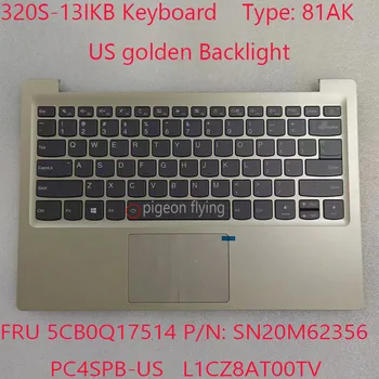 Клавиатура 320S-13 5CB0Q17514 SN20M62356 PC4SPB-US L1CZ8AT00TV Для Ноутбука ideapad 320S-13IKB 81AK с золотой подсветкой 100% НОВАЯ