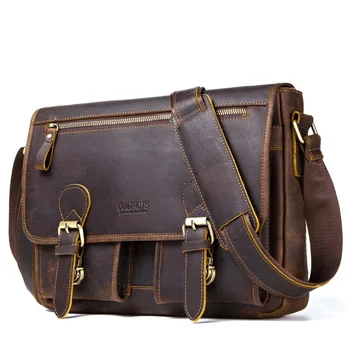 Мужские роскошные дизайнерские сумки, деловой портфель из натуральной кожи на одно плечо, высококачественная модная сумка-мессенджер через плечо