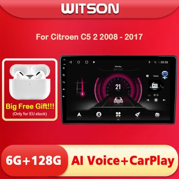 WITSON Android 11 AI голосовое автомобильное радио для Citroen C5 2 2008-2017 Carplay Navi Мультимедиа аудио GPS Stero Головное устройство