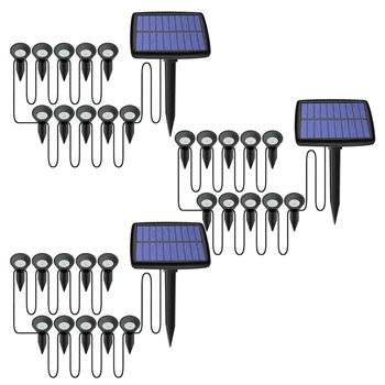 3X10 В 1 Солнечные Фонари на открытом воздухе, Водонепроницаемые Солнечные фонари для лужайки, Солнечные лампы для украшения садовой дорожки, бассейна