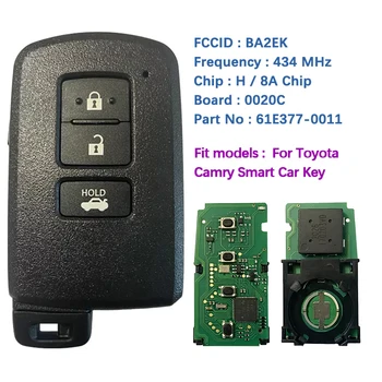 CN007118 Вторичный Рынок 3-Кнопочный Смарт-ключ Для Toyota Camry 434 МГц Криптомодель BA2EK Номер детали 89904-42180 61E377-0011