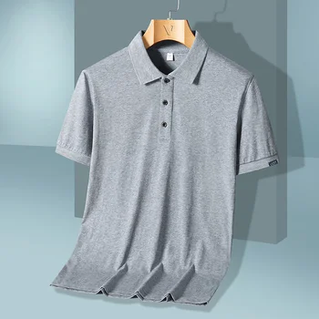 Большие размеры 8XL 7XL, Летняя Новая мужская рубашка поло с отворотом, Короткий рукав, Повседневная деловая мода, приталенный крой для мужчин