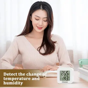Мини-цифровой термометр-гигрометр для помещений, ЖК-дисплей, температура, комнатный гигрометр, датчик влажности, дисплей, дисплей